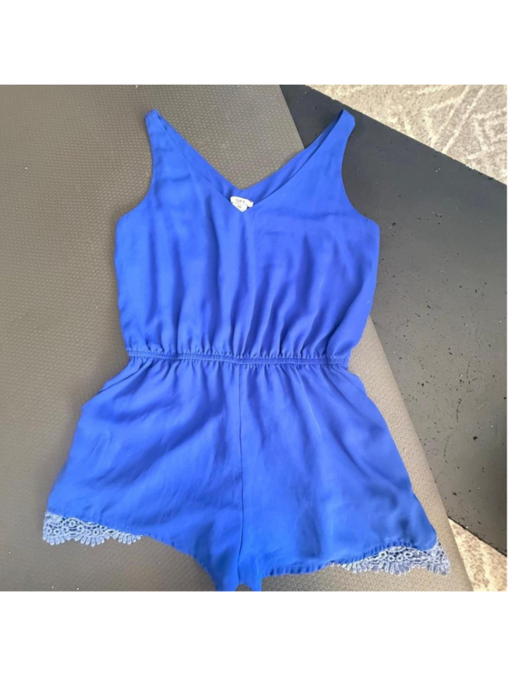 Bar III Royal Blue Silk Romper (Medium)
